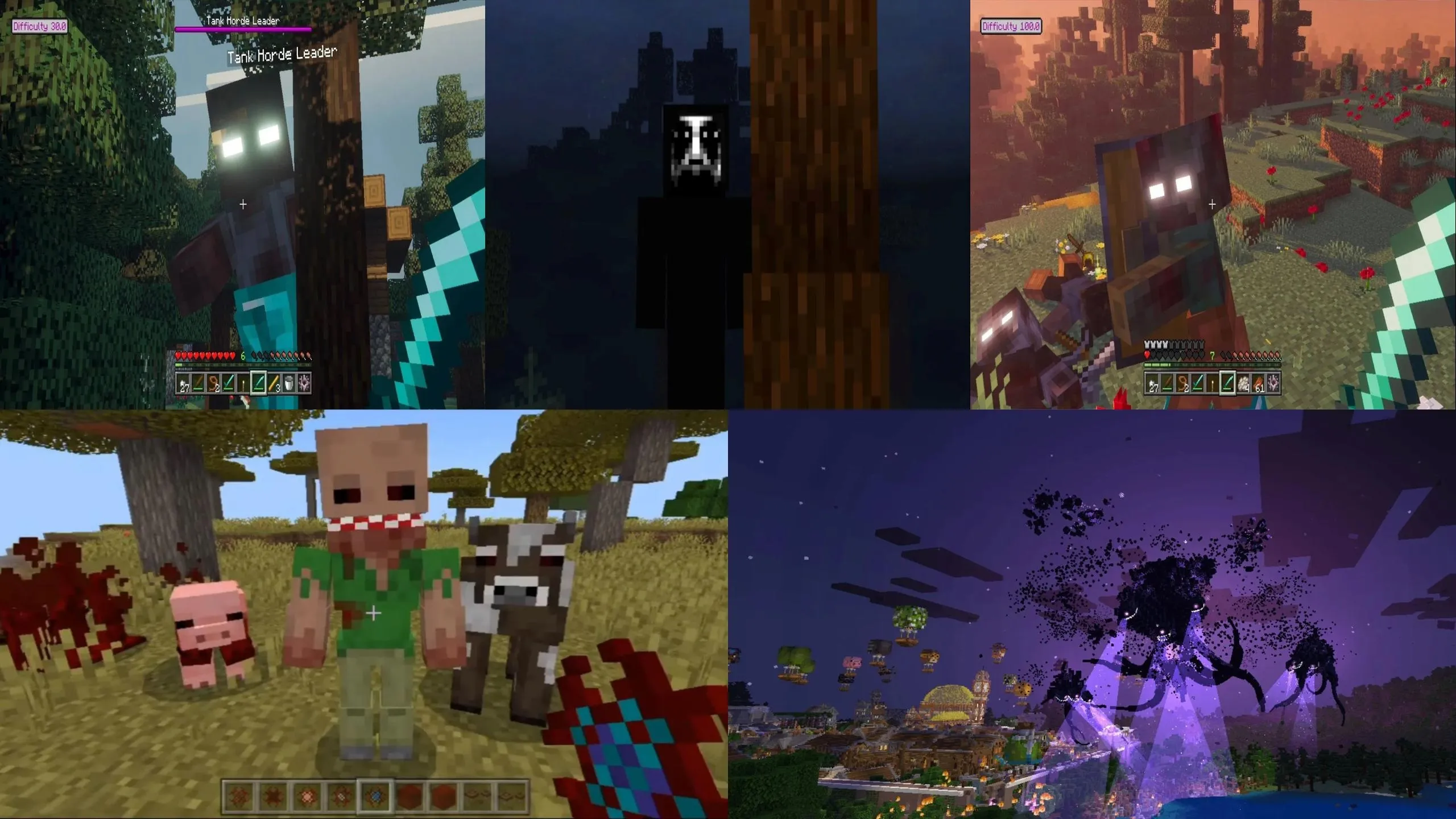 4 хоррор-мода и аддона для Minecraft Bedrock