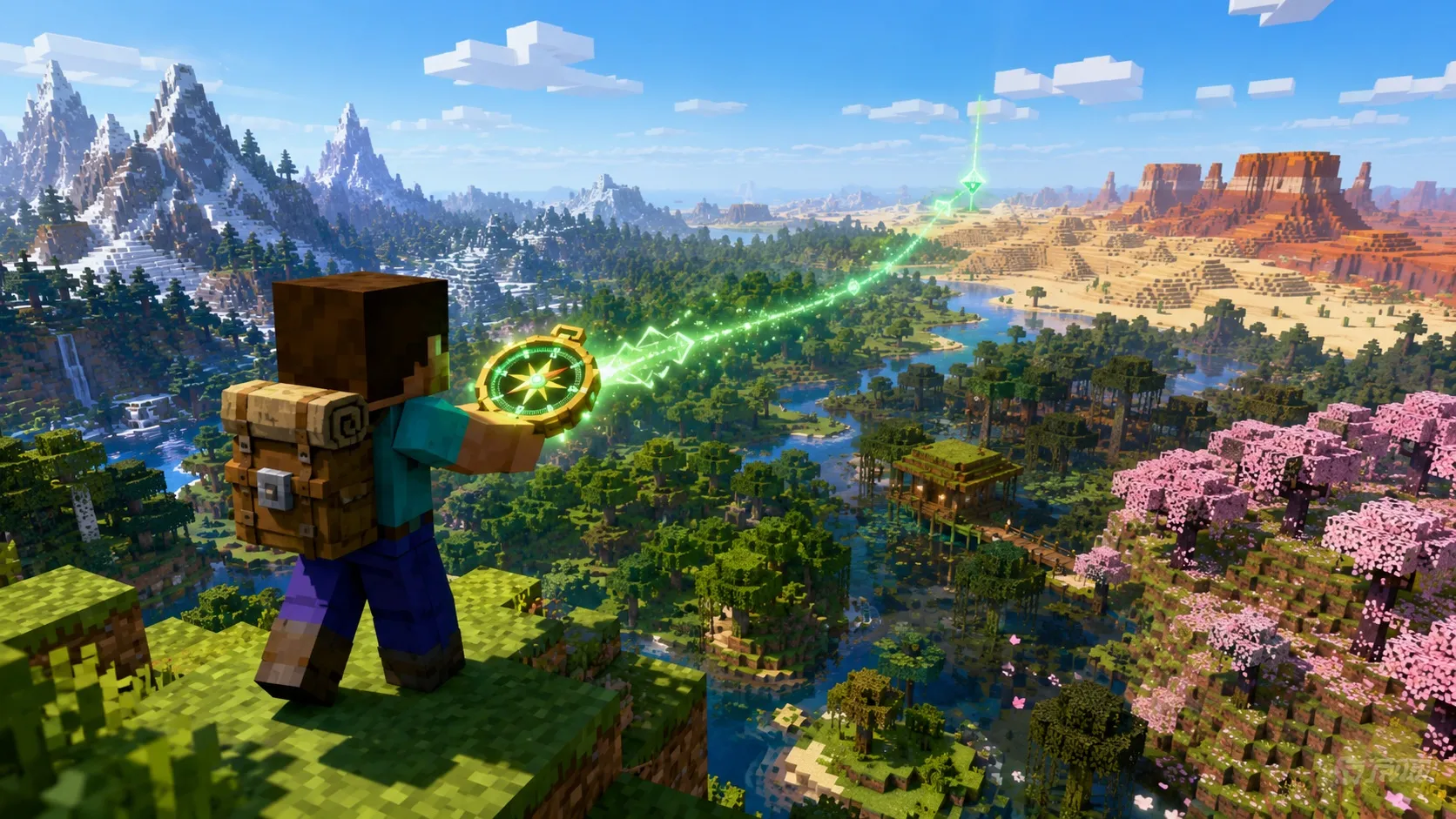 Nature’s Compass для Minecraft Java: как быстро найти любой биом