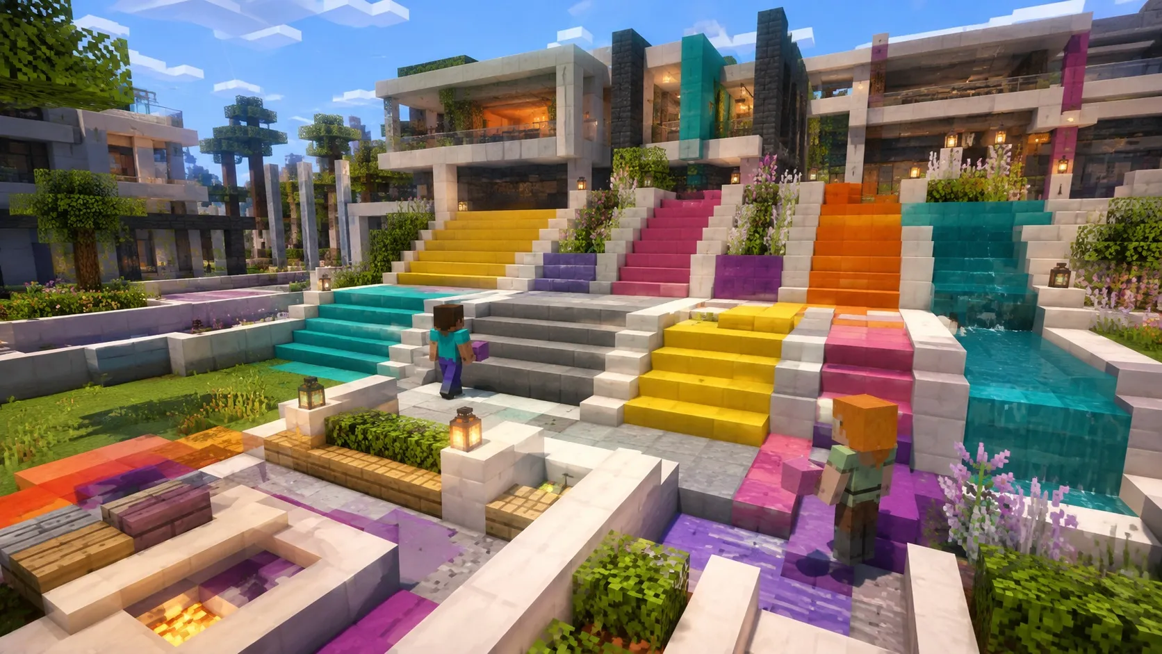 Спустя девять лет Minecraft наконец добавляет бетонные ступени и плиты
